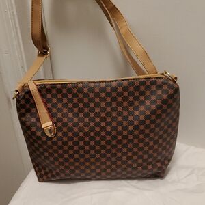 Brown Patterned Shoulder Bag